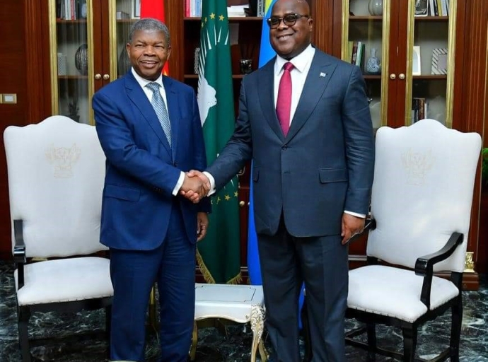 Tête-à-tête de près d’une heure entre les Présidents Félix Tshisekedi et João Lourenço